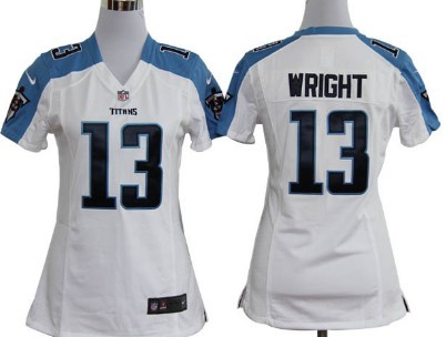 Tennessee Titans 13 Kendall Wright White Game Nike Team Jersey
